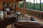 Private deck seating area